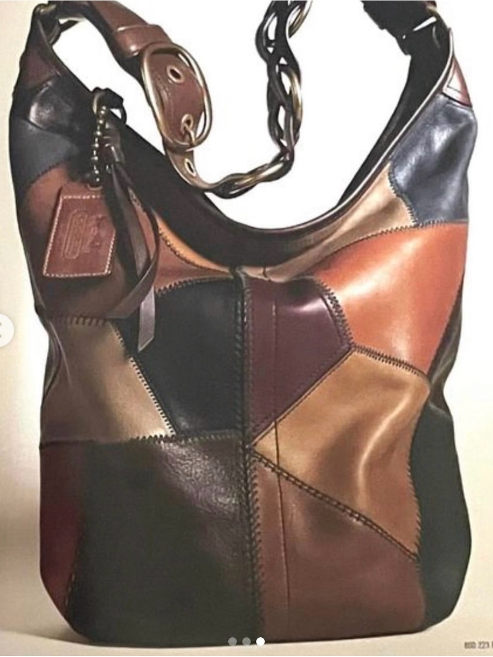 COACH Bleecker Leather Patchwork Large Feed Duffle Ltd Ed. #11465 Shoulder Bag - Picture 2 of 5